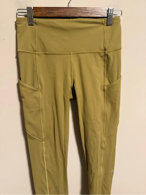 Lululemon Fast and Free High-Rise Tight 28" Non-Reflective Suede Grape Leaf- 6 - Image 4