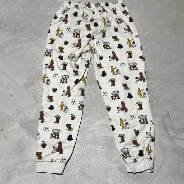 Disney Pajama Bottoms Men's SZ M AOP Star Wars Loungewear Pants Yoda Chewy - Image 10