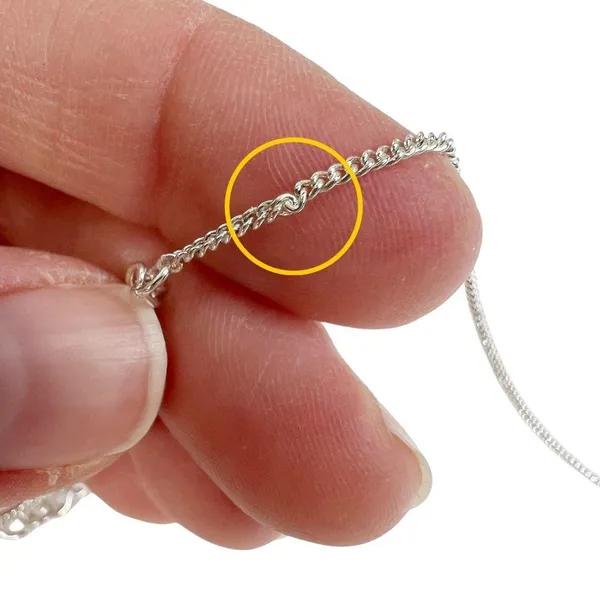 Cubic Zirconia Double Layered Dainty Silver Chain Necklace - Image 11