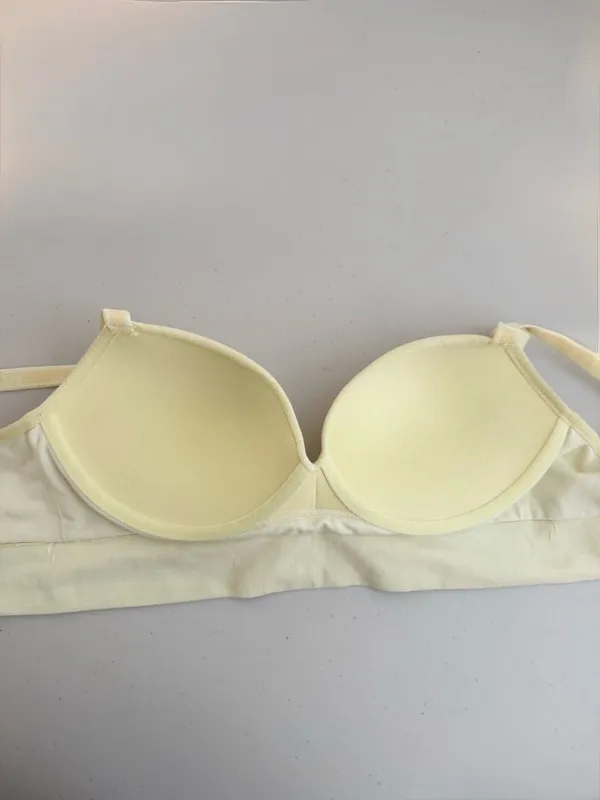 Victoria’s Secret Perfect Comfort Bralette Large Yellow Padded Logo Longline - Image 9