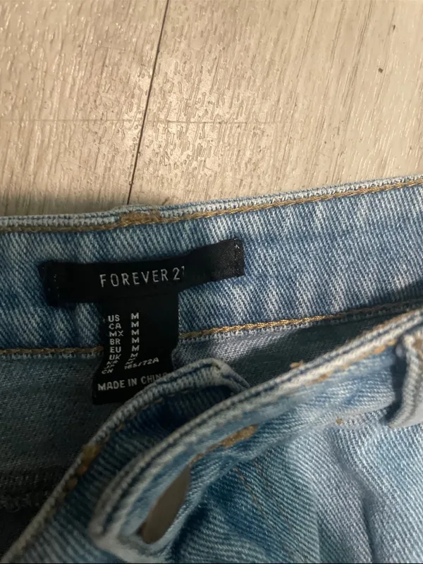Forever 21 Light Blue Denim Mini Skirt - Image 2