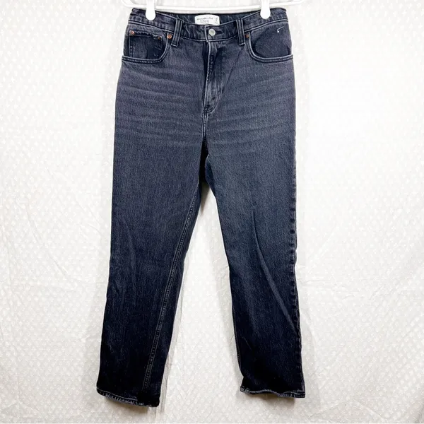 Abercrombie & Fitch Black The 90s Straight Ultra High‎ Rise Jeans - Image 2