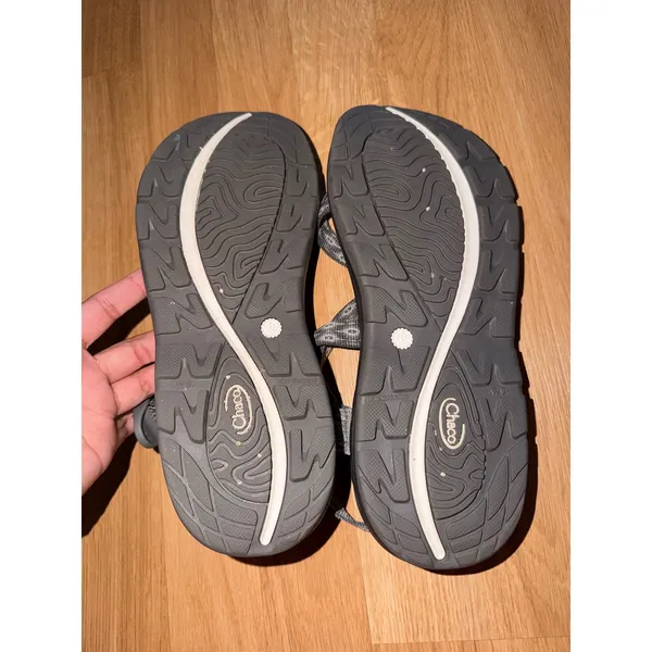 Chaco Z Cloud 2 Womens Sandals Grey Geometric Strappy Toe Loop Size 9 - Image 5