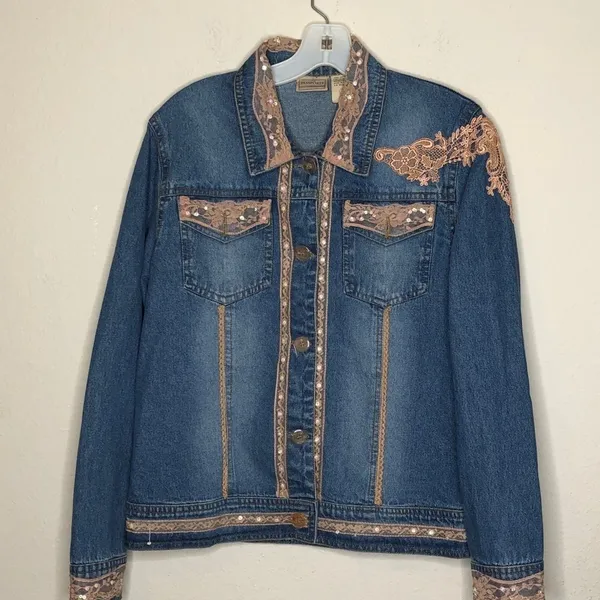 Vintage Passports Denim‎ Jacket Blue - Image 5