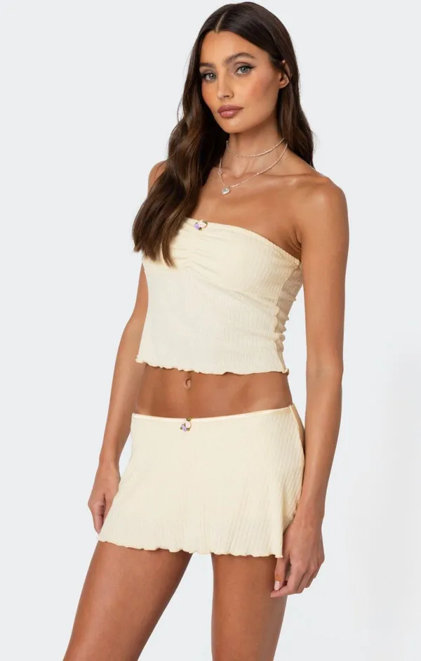 Edikted brand new yellow tube top xs - Image 3