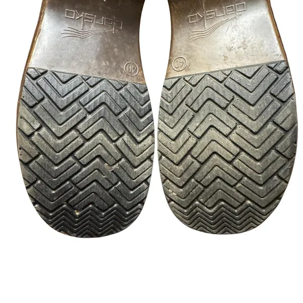 Dansko Clogs Shoes Womens Size 9.5 EU 40 Brown Leather‎ Tassel Slip On Comfort - Image 10