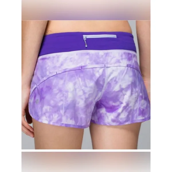 Lululemon Run: Speed Short Purple Tie Dye size 8 - Image 2