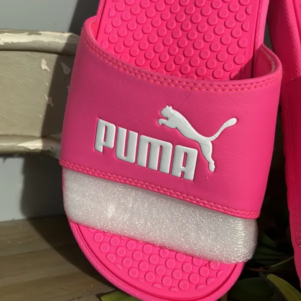 Puma Pink Slides Shower Shoes Sandals Beach Pool Womens 8 - Image 10