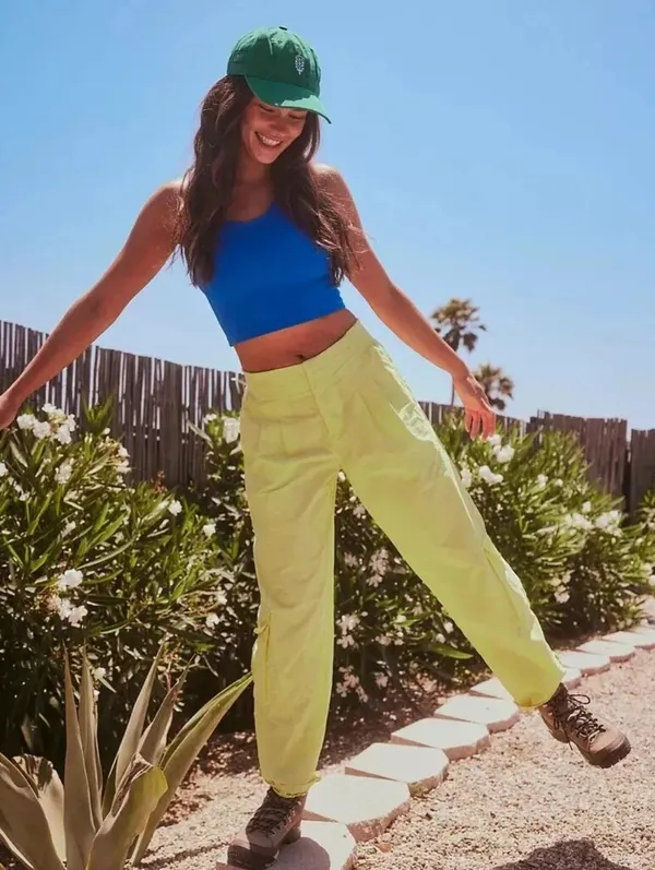 Free People Movement Mesmerize Me Pants Yellow - Image 3