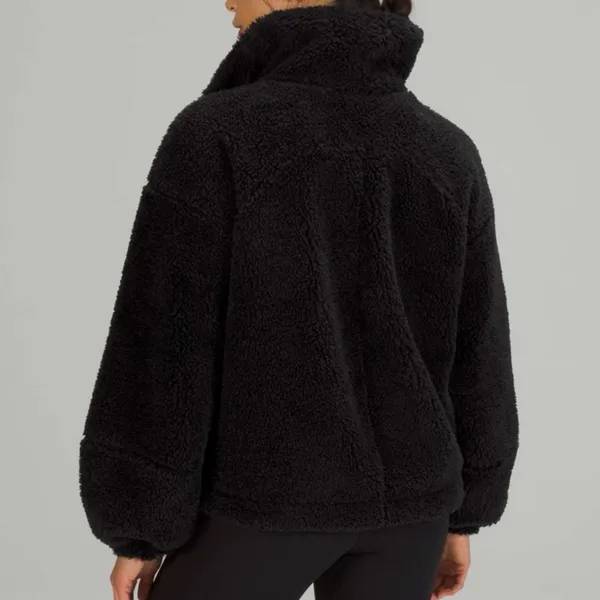 Lululemon Cinchable Fleece Zip Up Full Zip Jacket Black Women’s Size 6 - Image 3