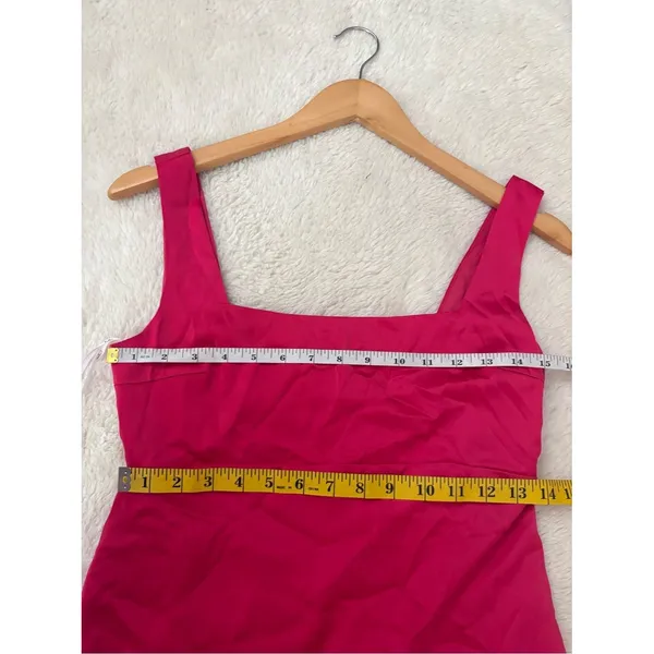 Lulus Truly the Cutest Hot Pink Satin Square Neck Mini Dress Size Small Cocktail - Image 7