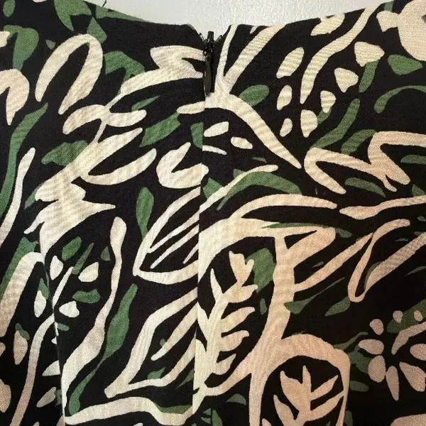 Maggy London Long Sleeve Knee Length Leaf Print Abstract Print Dress Sz 12 #900 - Image 12