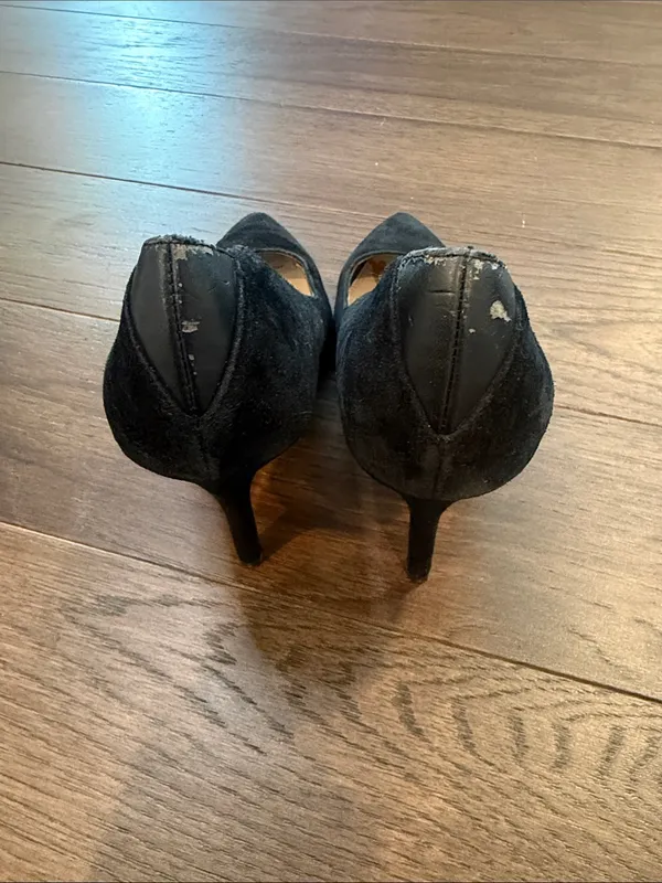 Sam Edelman Black Suede Pointed Toe Stiletto Pumps Size 7.5 - C61-014 - Image 3