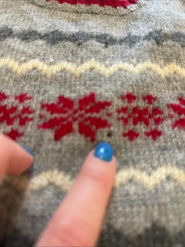 Vintage Y2K Old Navy 100% Lambswool Fair Isle Snowflake Crewneck Sweater Sz XL - Image 3