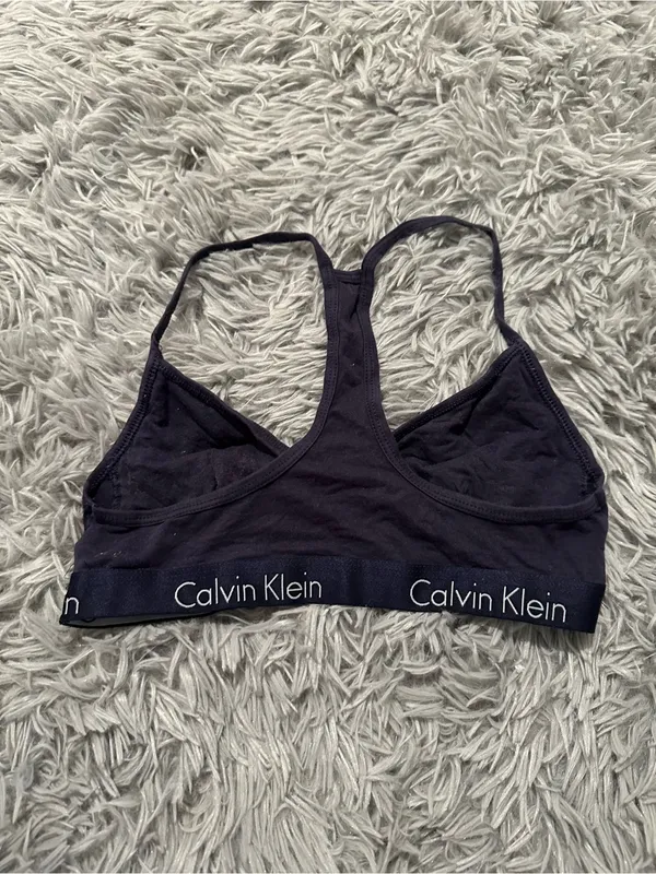 Calvin Klein Bralette navy blue and white size medium 34B loungewear athleisure - Image 3