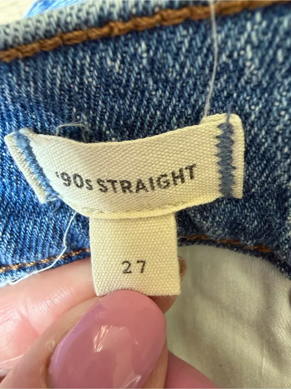 Madewell The '90s Straight Jean Medium Blue Wash Size 27 High Rise Jeans - Image 12