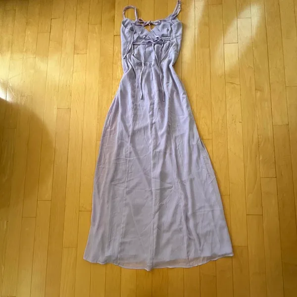 Princess Polly Jadira purple lavender beaded maxi dress with scarf - Image 5