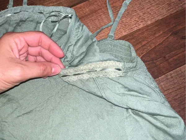 Aeropostale Olive Green Spaghetti Strap Mini Dress medium - Image 5