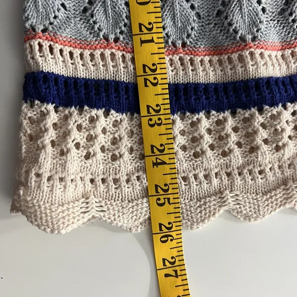 Sanctuary Swim Cover Up Womens Small Ivory Multi Boho Open Knit Crochet Top - Image 8