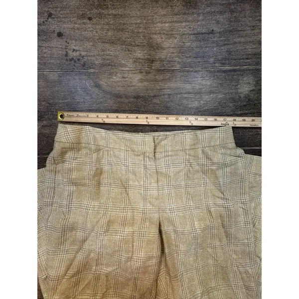 Vintage Carlisle Silk Wool Blend Textured Plaid Trouser Size 14‎ Lined - Image 12