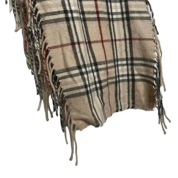 V. Fraas Cashmink Plaid Scarf Fringe Trim Unisex Adult Preppy Striped Cozy - Image 6