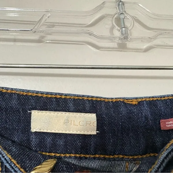 Pilcro The Bow Boyfriend Jeans Anthropologie Dark Wash Distressed Size 31 - Image 7