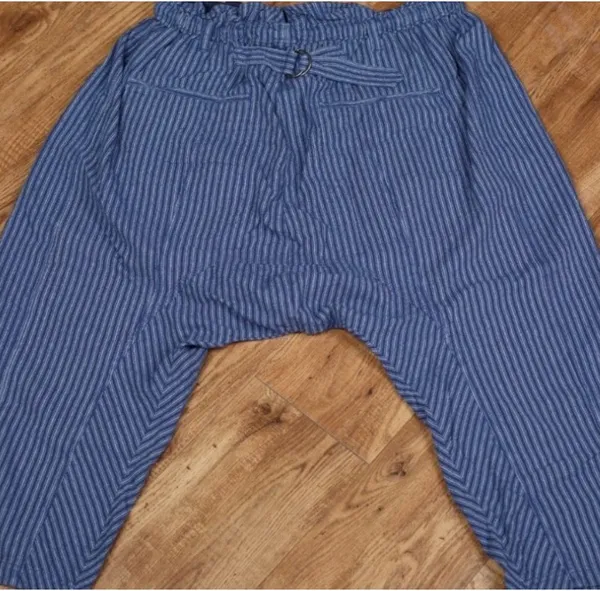 Free People Runyon Oversized Stripe Pants Womens xl Blue Striped Harem Festival - Image 6