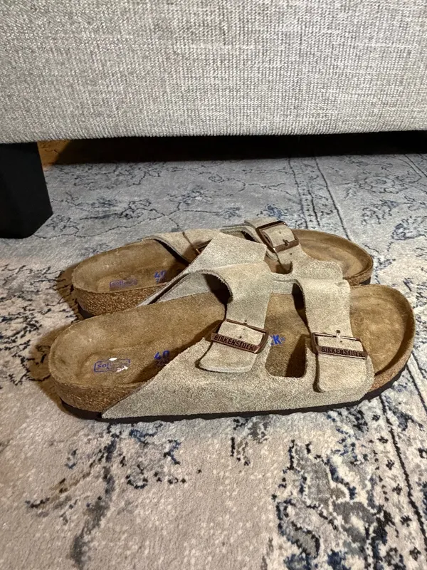 Birkenstock Arizona Suede Sandals Taupe - Image 2