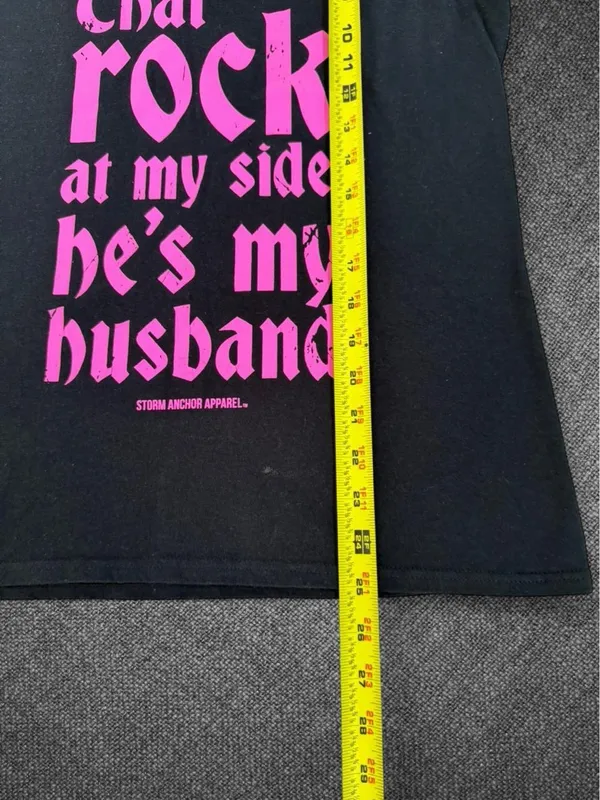 Gildan Black V-Neck Tee with Bright Pink Statement Print - Image 6