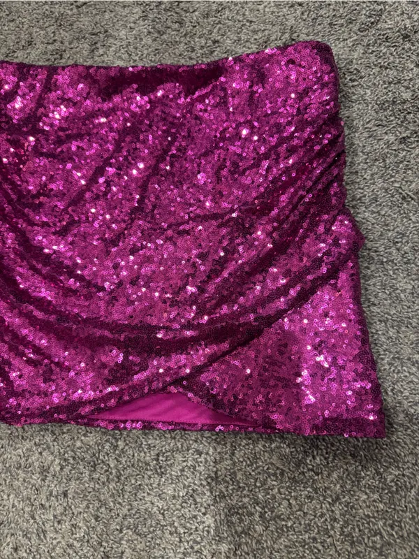 Sincerely Jules Magenta Sequin Mini Skirt - Image 2