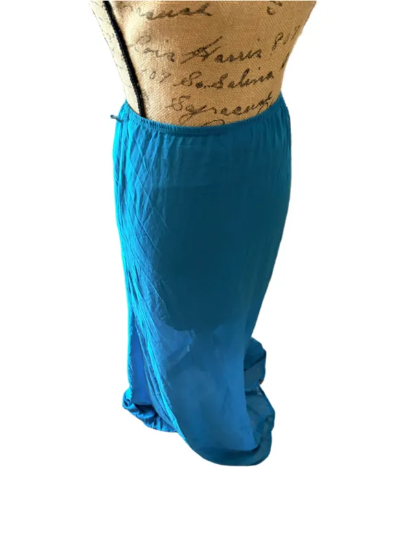 Speechless Sheer Teal Chiffon Maxi Skirt Women’s Size XL - Image 3