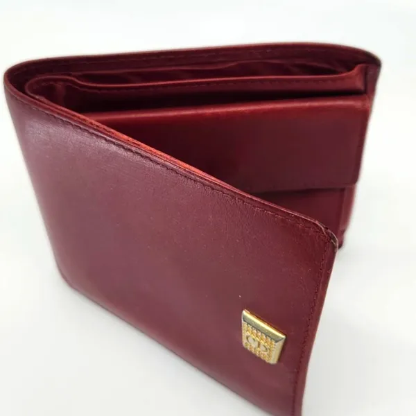 Dior Burgundy Wallet with Gold “CD” Accent. VERY good condition. - Image 2