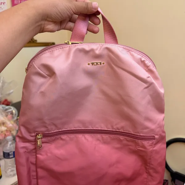 TUMI Voyageur‎ Just in Case Travel Backpack Nylon Ombré Pink Lightweight - Image 11