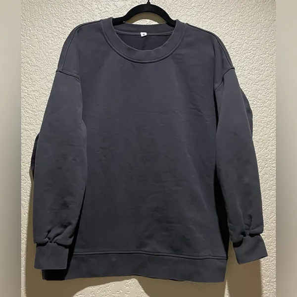 Lululemon Perfectly Oversized Crew Neck Sweater Graphic Grey Size 8 - Image 5