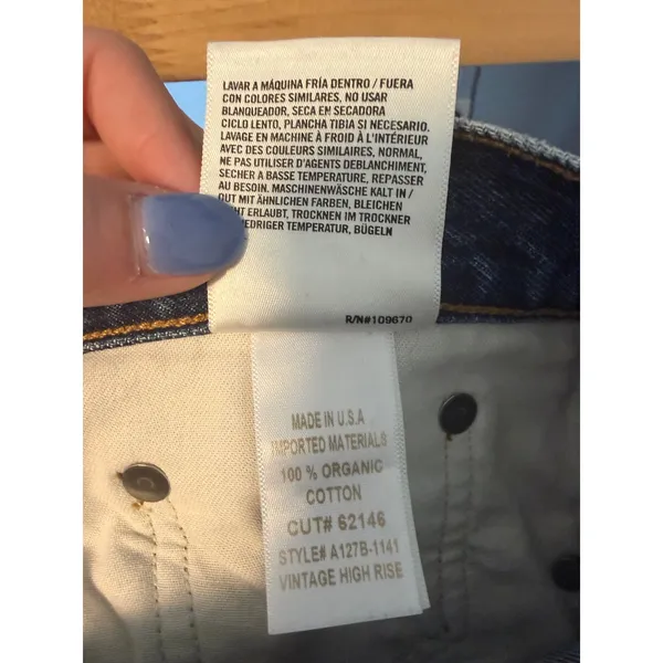 AGOLDE Vintage High Rise Jeans size 31 Medium Wash 100% Cotton - Image 8