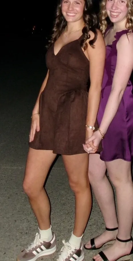 Espresso Brown Faux Suede Sleeveless Homecoming Mini Dress - Image 3