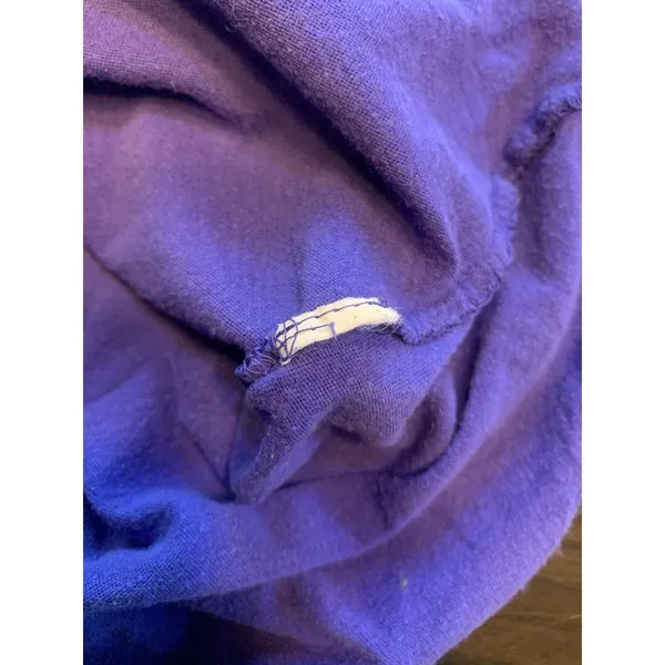 Y2K Lucky Brand Shirt Womens XS‎ Colorblock Purple Sporty 3/4 Sleeve READ - Image 6