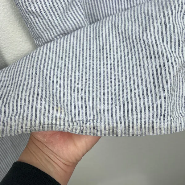 Brandy Melville Women's‎ Striped Cotton Pants Blue - Image 6