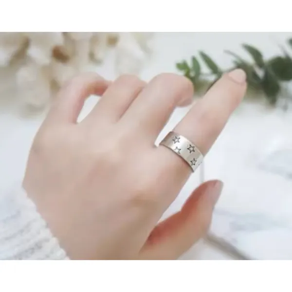 NEW Unisex 925 Sterling Star Adjustable Band Ring, Toe Ring, Pinky Ring‎ - Image 10