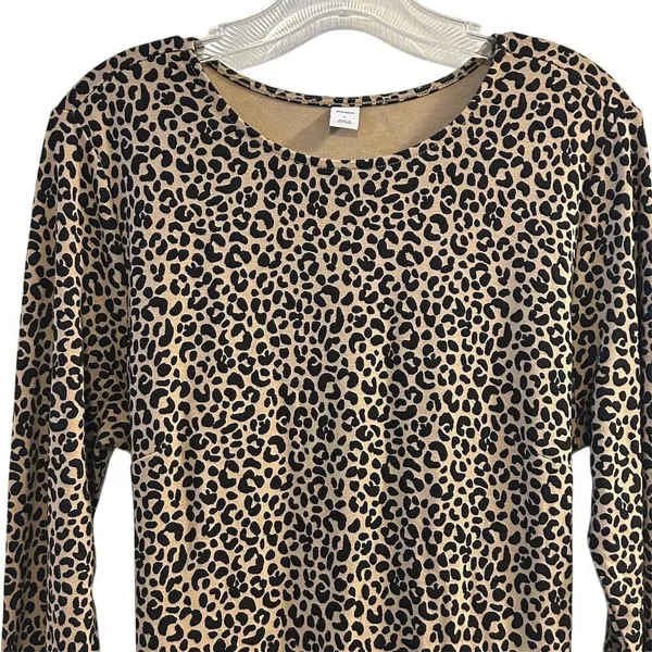 Old Navy Women's Leopard Print Long Sleeve Dress Size‎ L - Image 12