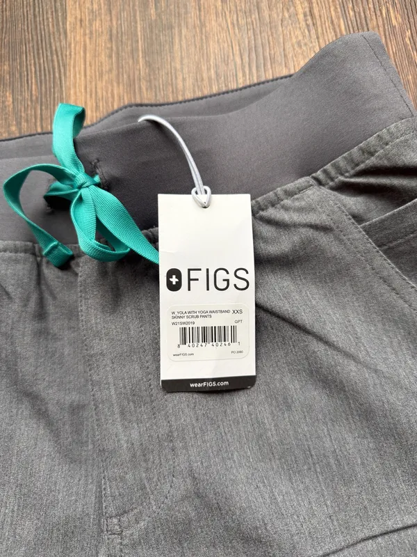 NWT FIGS Women’s Graphite Gray Yola Skinny Scrub Pants - Size XXS Petite - Image 5