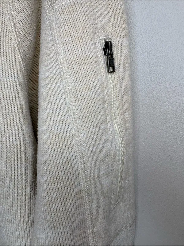 Patagonia Better Sweater 1/4 Zip Fleece Medium Birch White Cream Pullover - Image 10