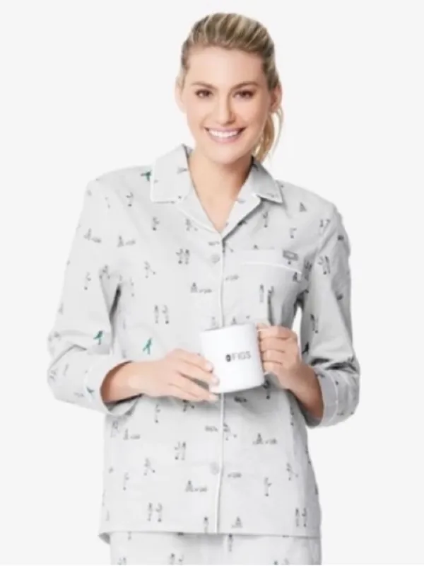 Figs Night Shift Pajama Top Size Medium - Image 11
