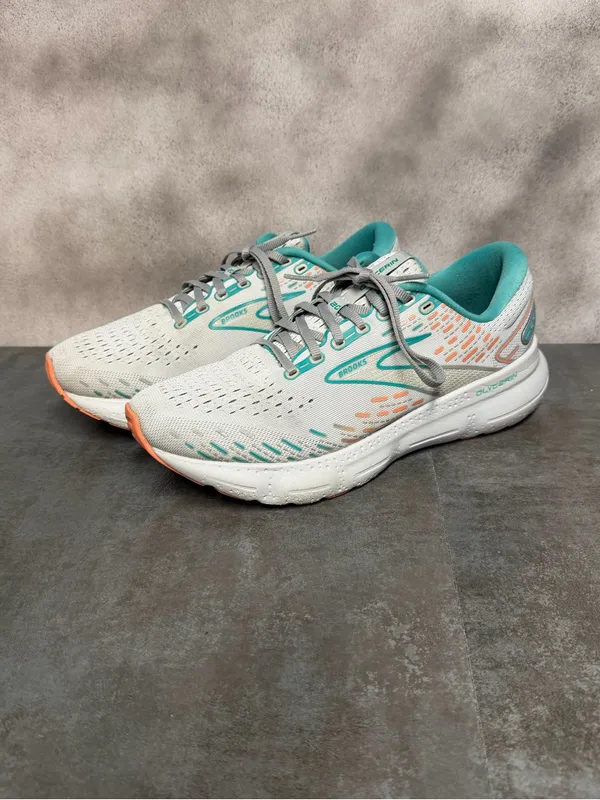 Brooks Glycerin 20 Women’s Wide Running Shoes Oyster/Latigo Bay/Coral Size 10.5D - Image 3