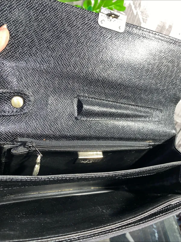 Authentic VALENTINO Black Leather and Nylon Bag - Image 12