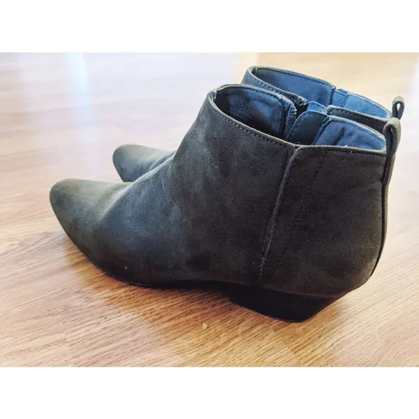 Old Navy Faux Suede Olive Booties - Image 2