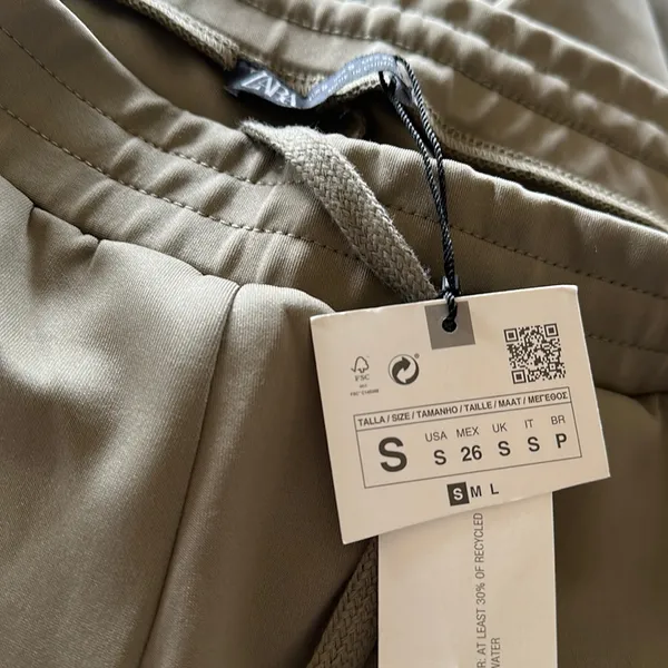 NWT Zara woman’s Side Stripe Retro Joggers Pants Green Small - Image 8
