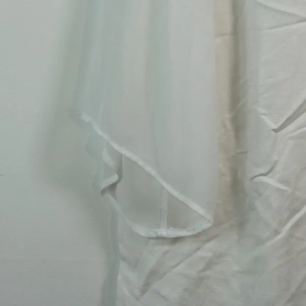 JM Collection White Linen Blend Embellished‎ V-Neck Tunic Top XL FLAW - Image 12