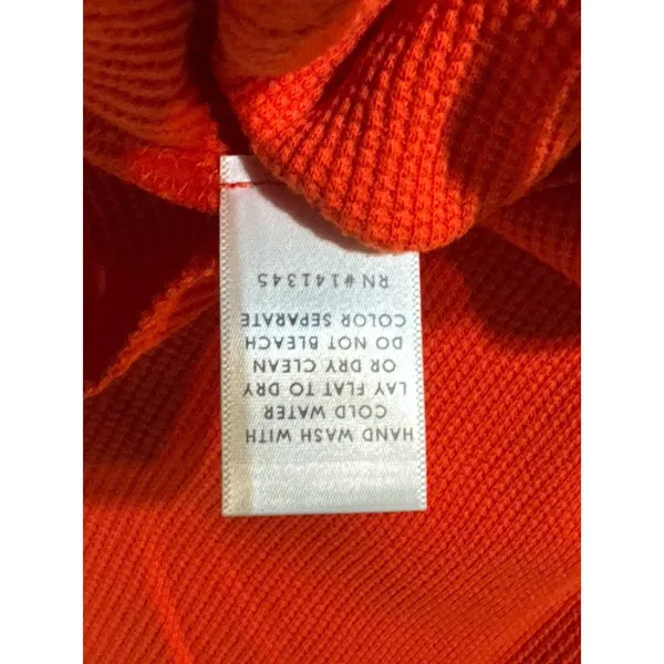 Daydreamer · XL · Thermal Waffle Knit Long Sleeve · Notch Neck Burn Red Pigment - Image 6