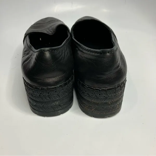 Prada platform espadrille shoes black leather size‎ 40.5 - Image 4